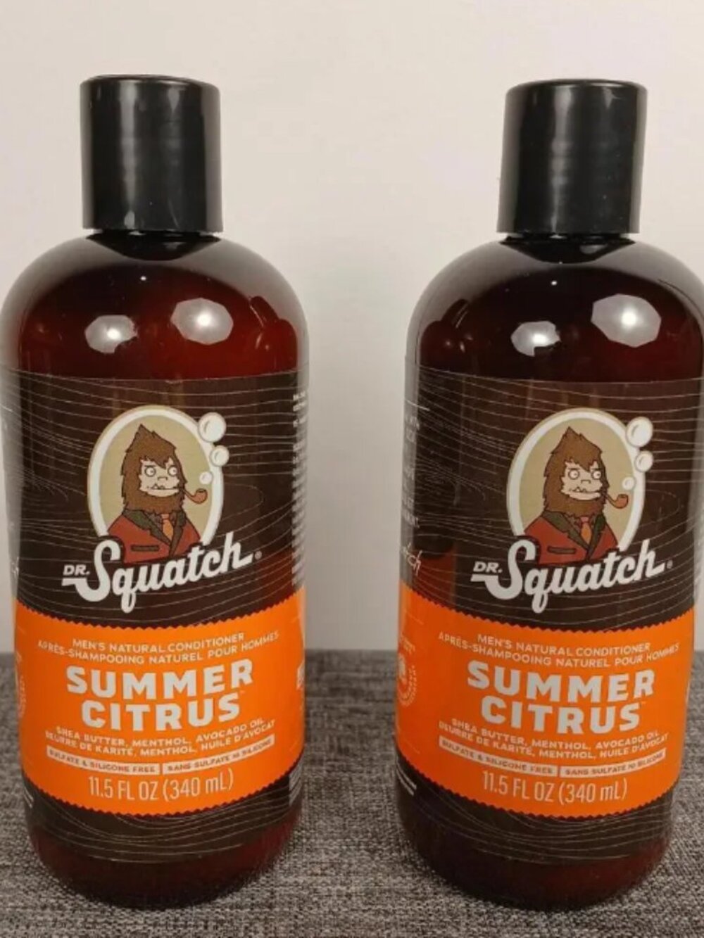 Dr. Squatch Summer Citrus Conditioner 11.5oz Lot 2 Mens Natural Hair